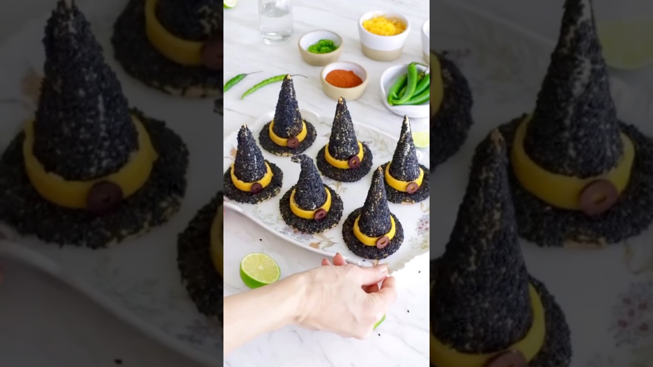 Puff Pastry Witch Hats 🧙🏻‍♀️✨ Perfect for Halloween!👻