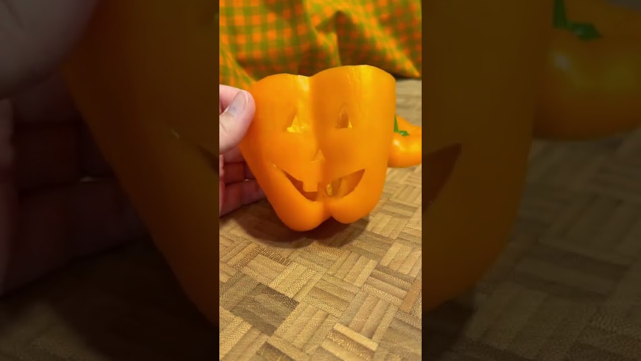 Jack-O'-Lantern Stuffed Peppers