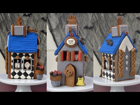 THE ADDAMS FAMILY  GINGERBREAD HOUSE FOR HALLOWEEN, HANIELA'S