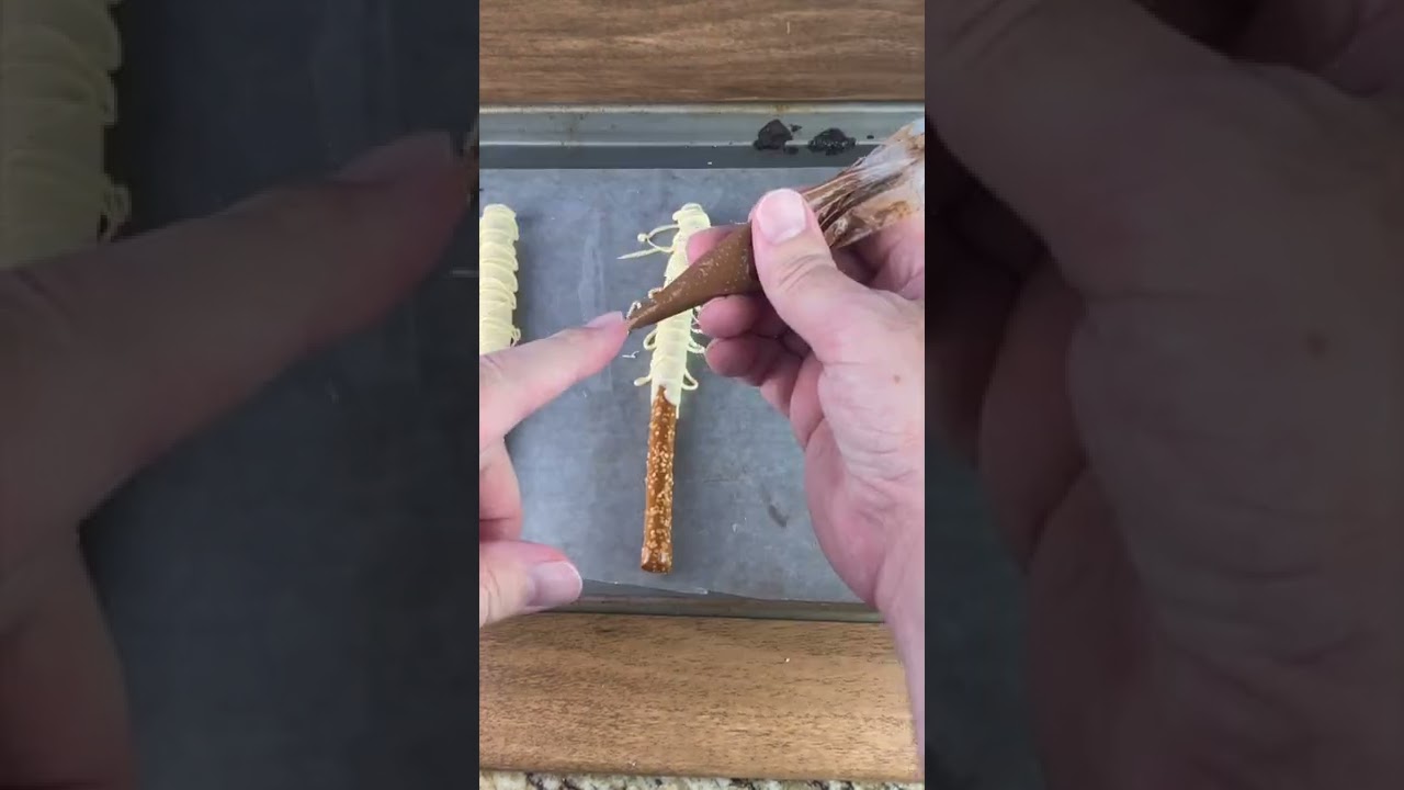 Mummy Pretzel Rods | Easy Halloween Recipes