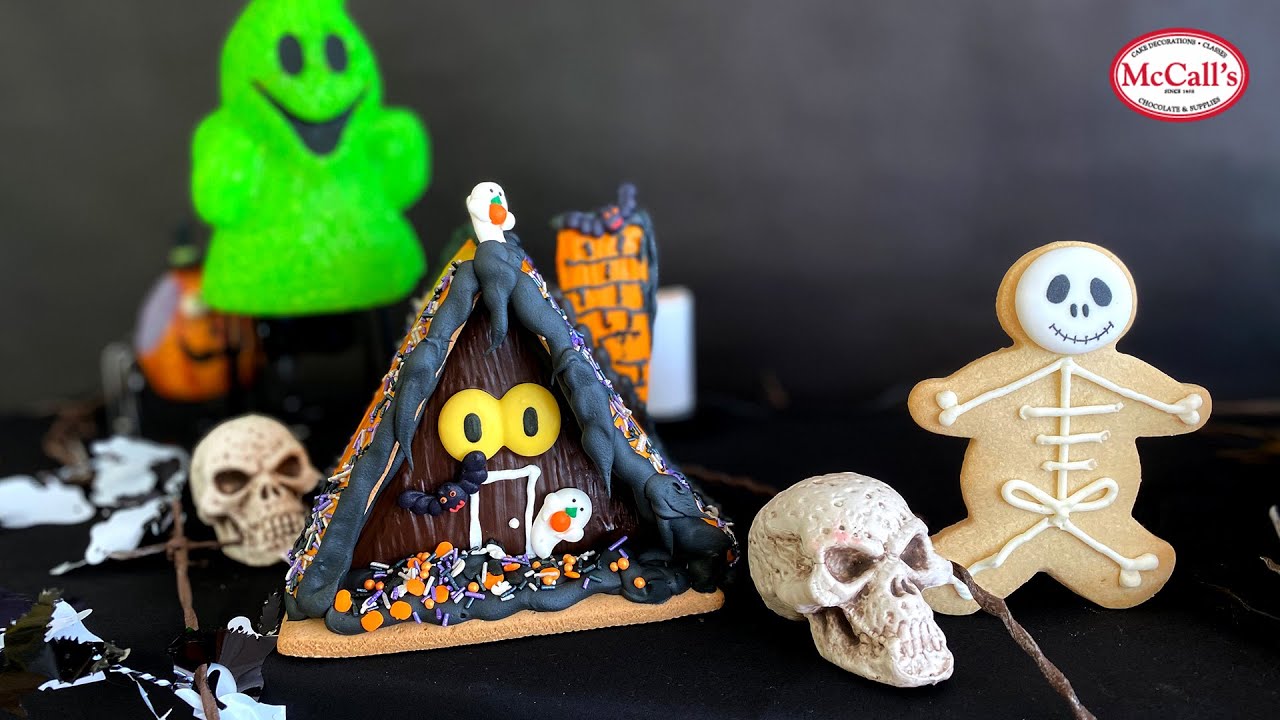 How To Assemble And Decorate Gingerbread House For Halloween I McCall's Baking Videos