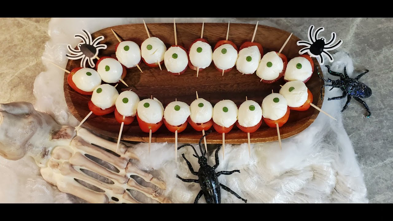 Eyeball Caprese Bites