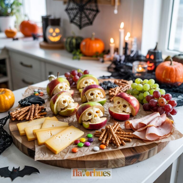 Apple and Caramel Skull Bites Charcuterie Board Recipe