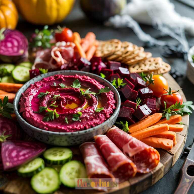 Bloody Beet with Hummus Dip Charcuterie Board Recipe