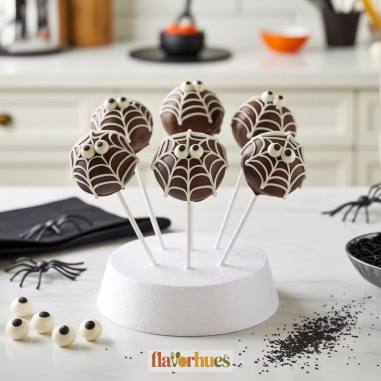 Spider Web Chocolate Cake Pops Recipe