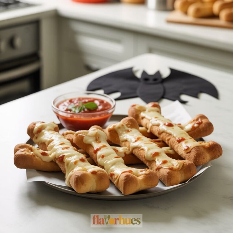Cheesy Halloween Breadstick Bones Recipe