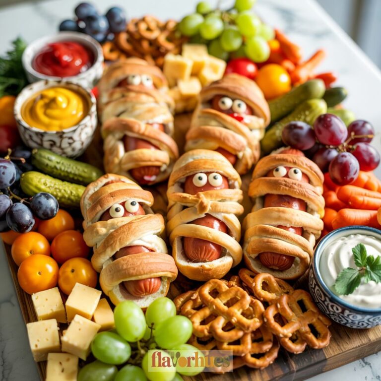 Mummy Hot Dog Charcuterie Board Recipe