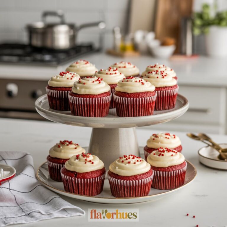 Red Velvet Cupcakes With Cream Cheese Frosting
