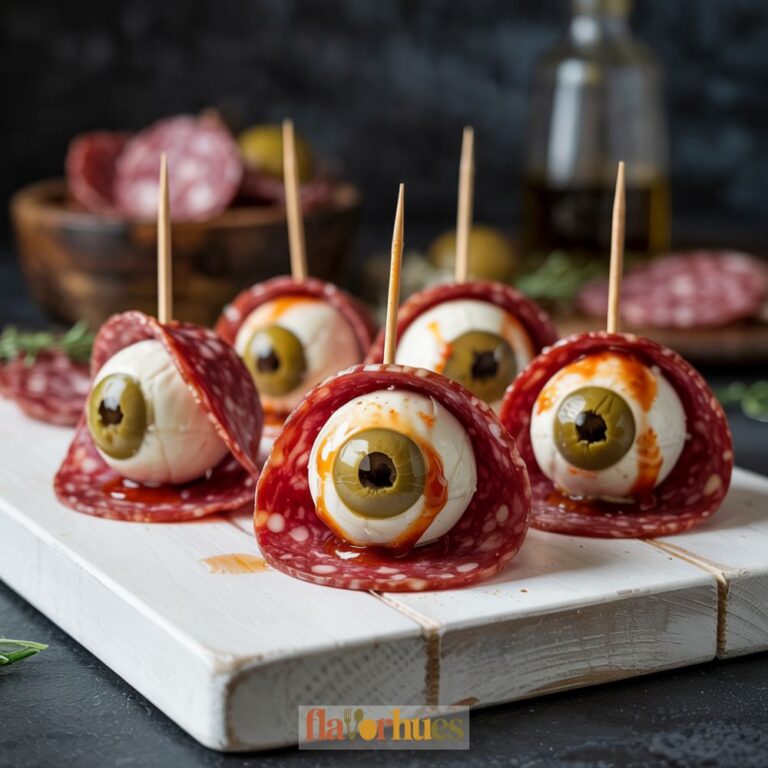 Skewered Salami Eyeballs Recipe