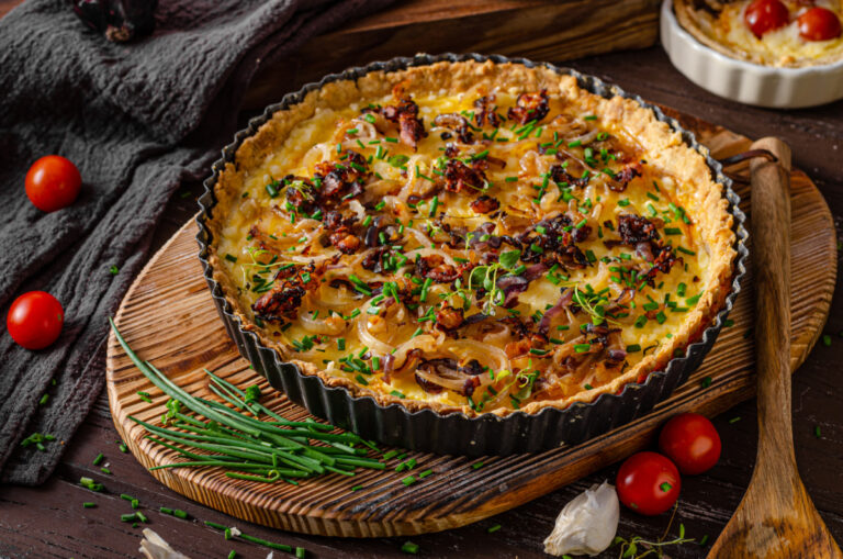 Bacon Cheese and Onion Quiche Recipe