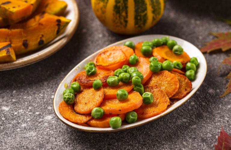 Glazed Carrots with Peas Recipe