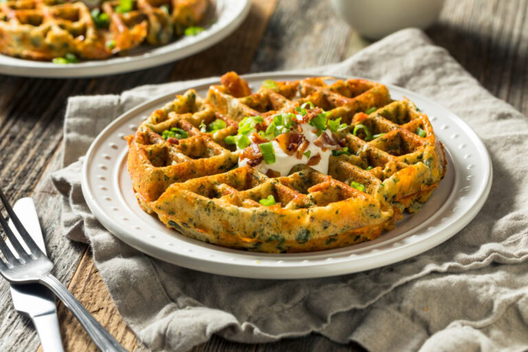 Savory Waffles with Bacon Recipe