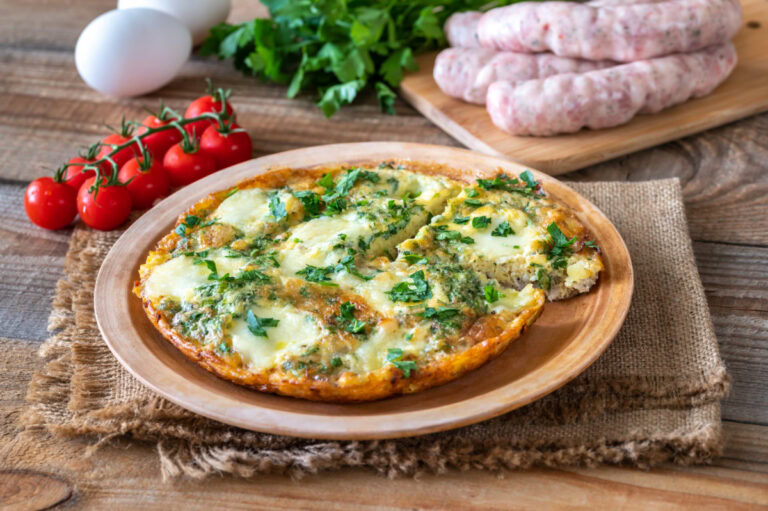 Meat and Cheese Frittata Recipe